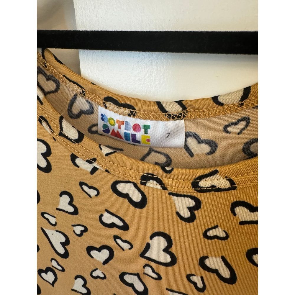 Dot dot smile brown hearts twirl dress‎ size 7 - Picture 2 of 4